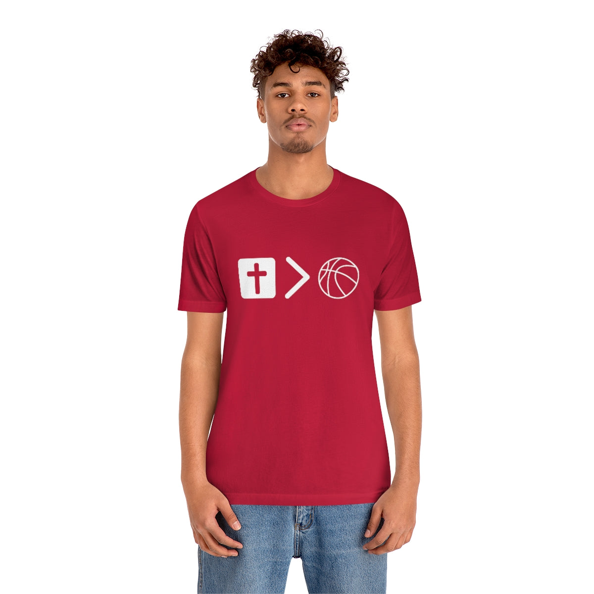 Unisex Jesus is bigger than basketball Classic Short Sleeve Tee