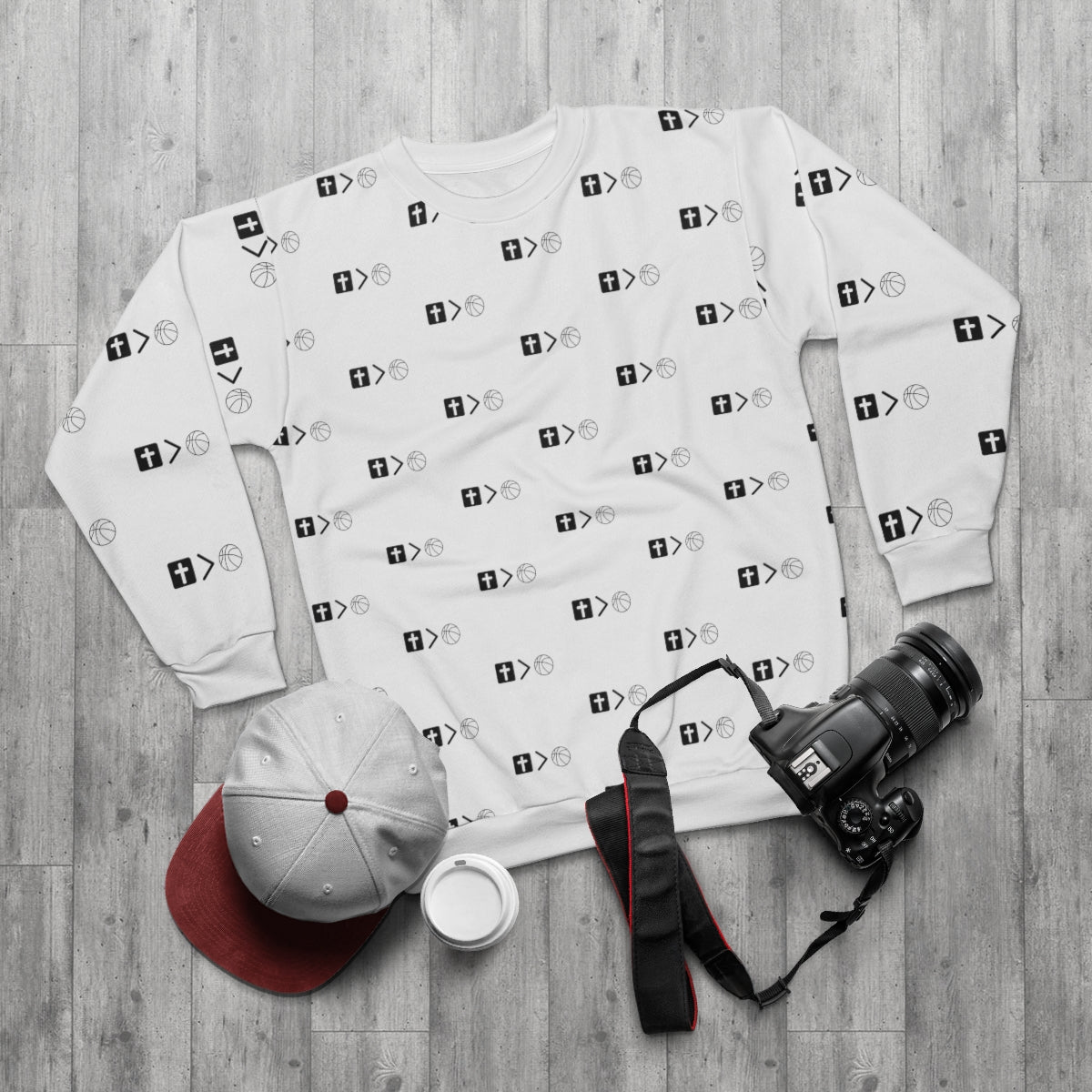 Jesus is bigger than basketball All Over Print Crew Neck