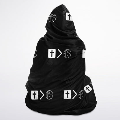 Jesus is bigger than basketball Hooded Blanket Micro Fleece