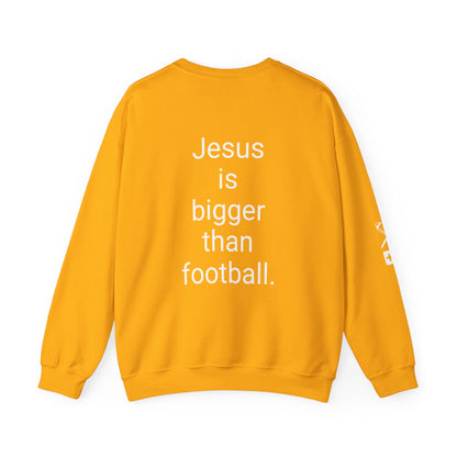 Jesus is bigger than football Unisex Heavy Blend™ Crewneck Sweatshirt