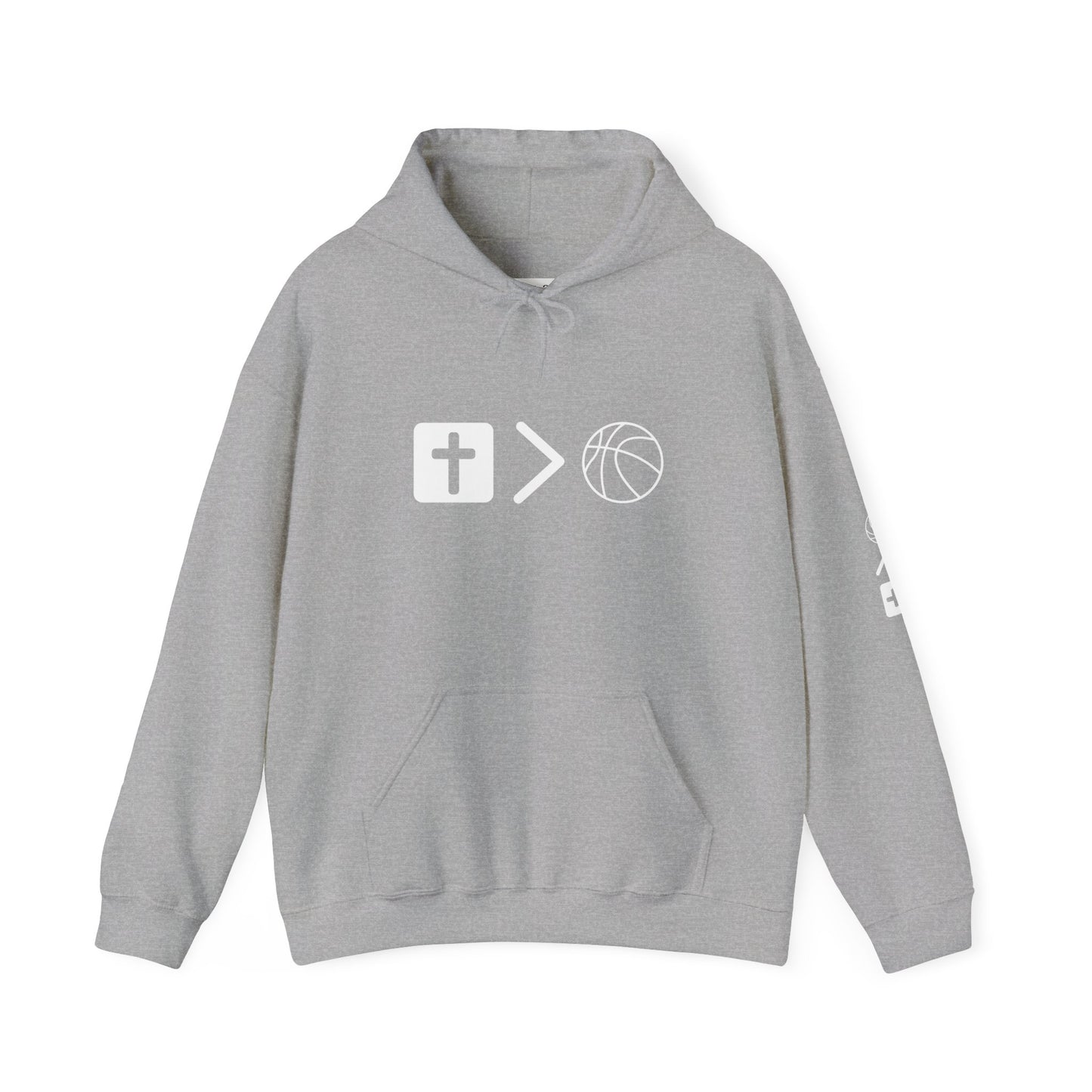 Jesus is bigger than basketball Unisex Heavy Blend™ Hooded Sweatshirt