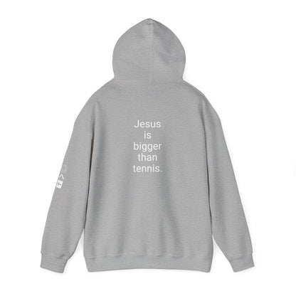 Jesus is bigger than tennis Unisex Heavy Blend™ Hooded Sweatshirt