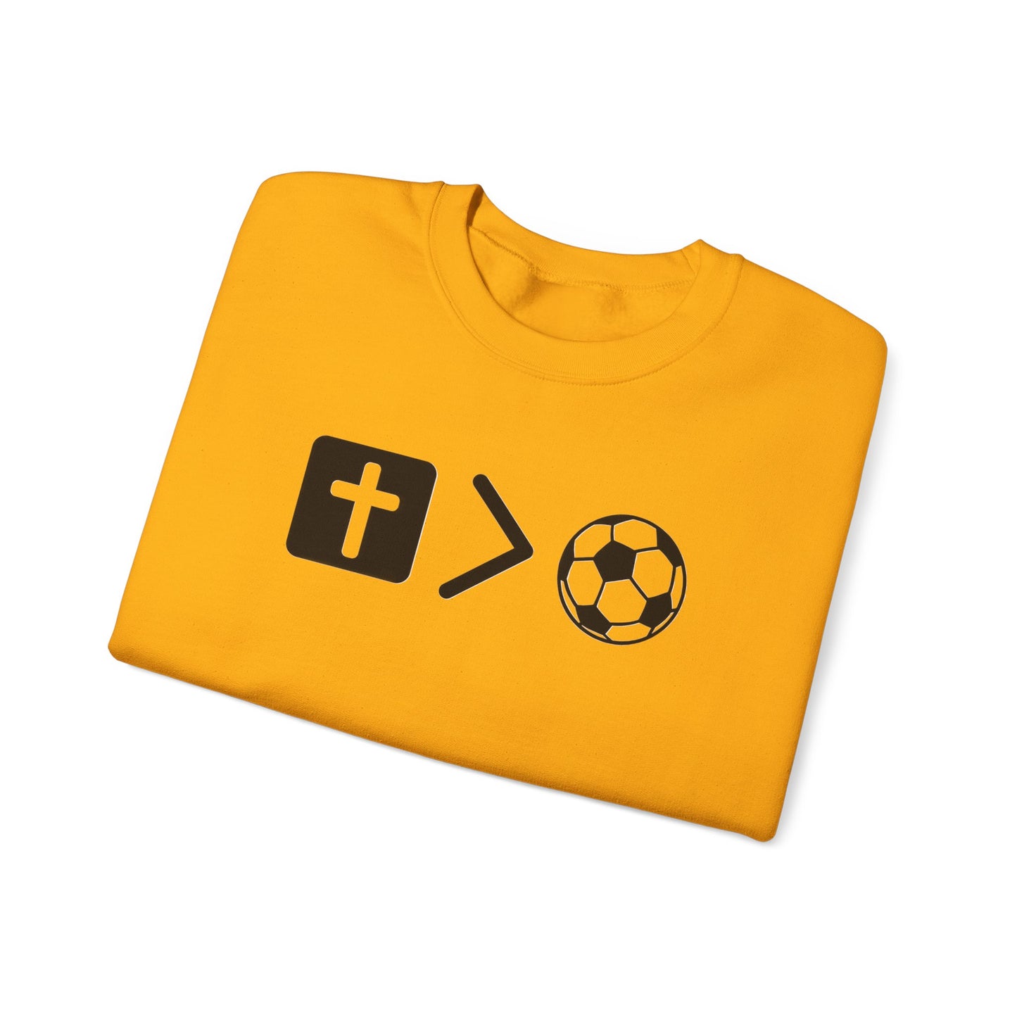 Jesus is bigger than soccer Unisex Heavy Blend™ Crewneck Sweatshirt