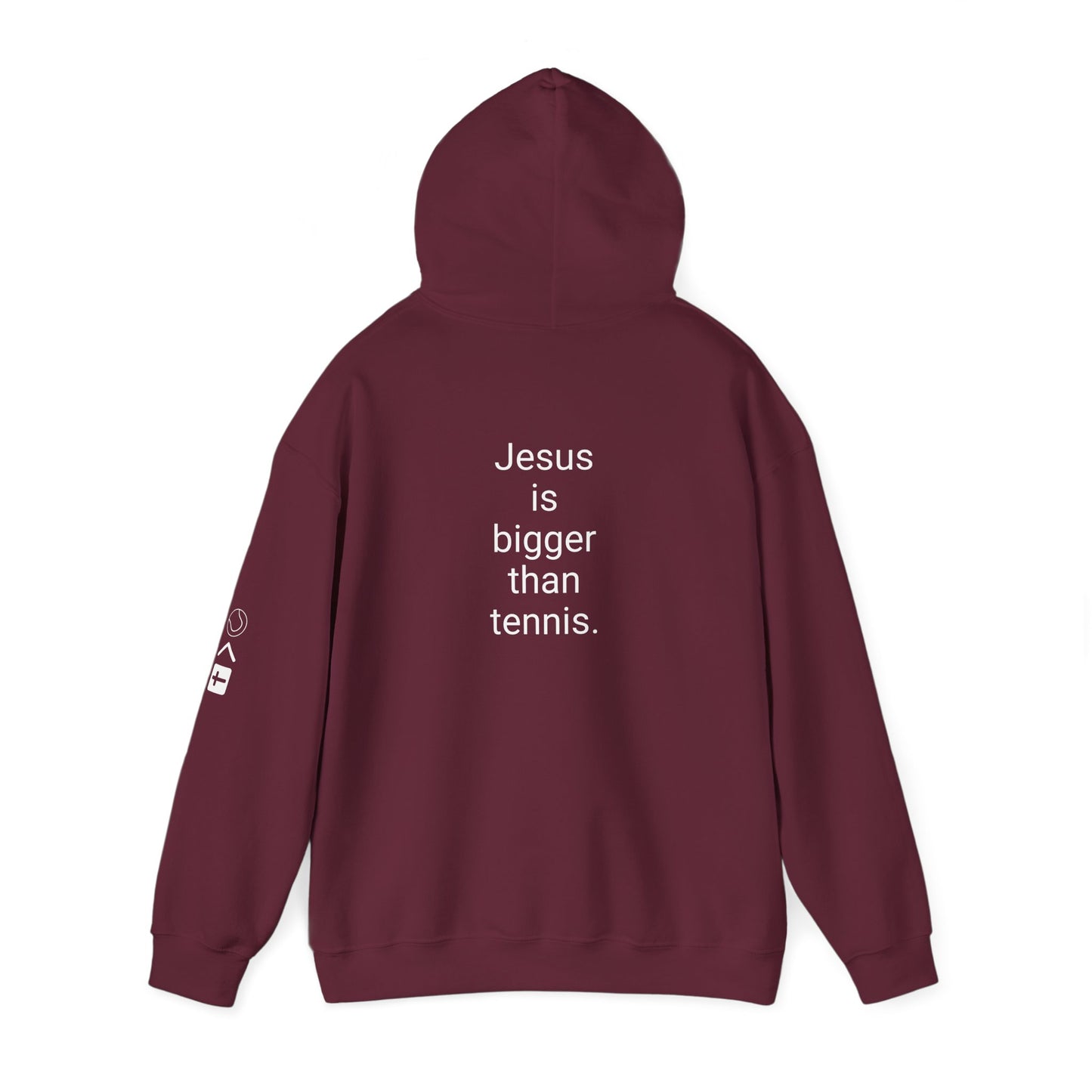 Jesus is bigger than tennis Unisex Heavy Blend™ Hooded Sweatshirt