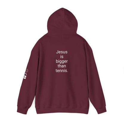 Jesus is bigger than tennis Unisex Heavy Blend™ Hooded Sweatshirt