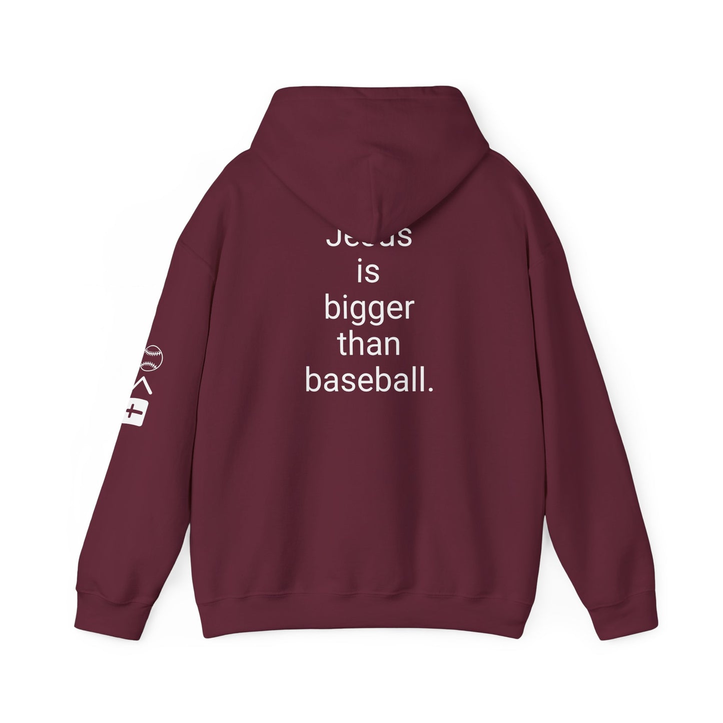 Jesus is bigger than baseball Unisex Heavy Blend™ Hooded Sweatshirt