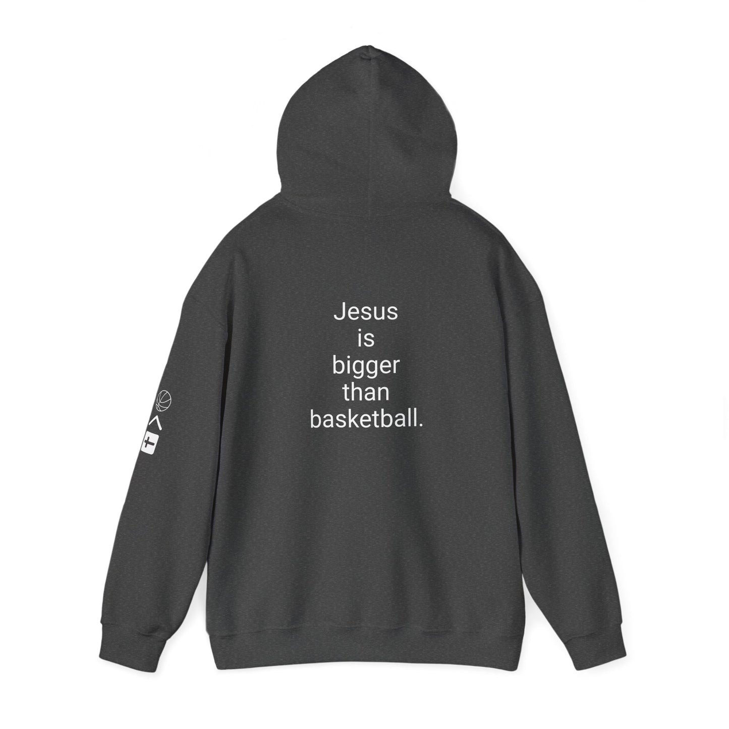 Jesus is bigger than basketball Unisex Heavy Blend™ Hooded Sweatshirt