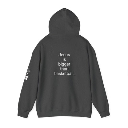 Jesus is bigger than basketball Unisex Heavy Blend™ Hooded Sweatshirt