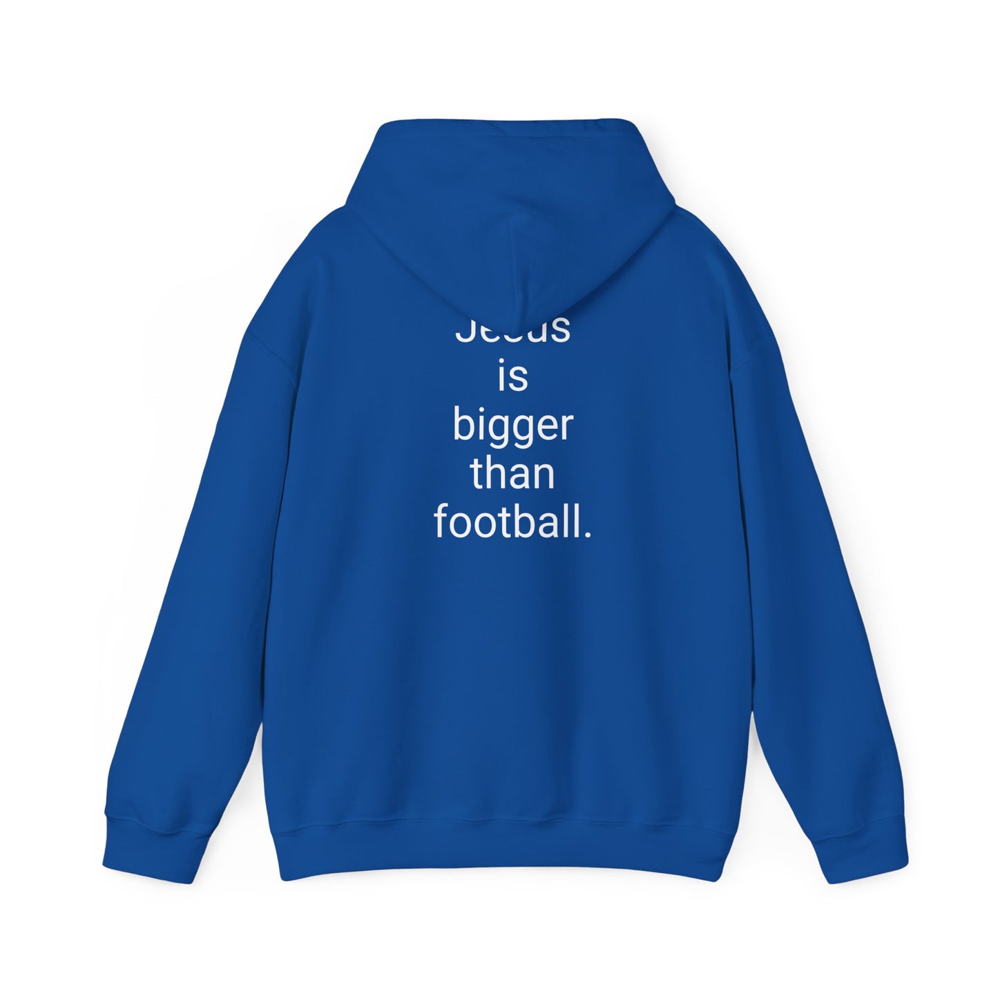 Jesus is bigger than football Unisex Heavy Blend™ Hooded Sweatshirt
