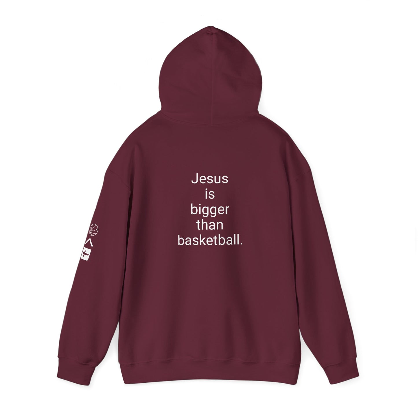 Jesus is bigger than basketball Unisex Heavy Blend™ Hooded Sweatshirt