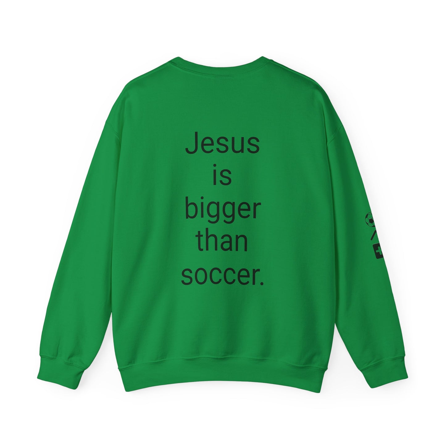 Jesus is bigger than soccer Unisex Heavy Blend™ Crewneck Sweatshirt