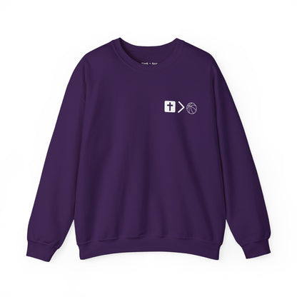 Jesus is bigger than Basketball Unisex Heavy Blend™ Crewneck Sweatshirt