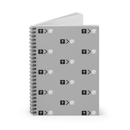 Jesus is bigger than baseball Spiral Notebook - Ruled Line