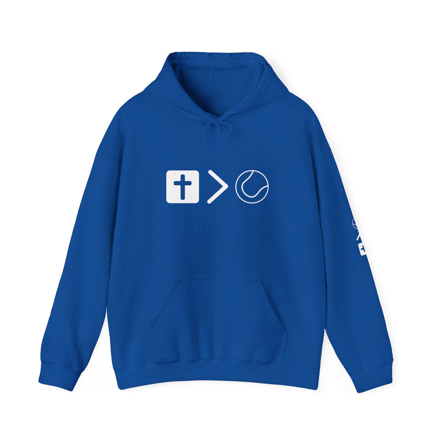 Jesus is bigger than tennis Unisex Heavy Blend™ Hooded Sweatshirt