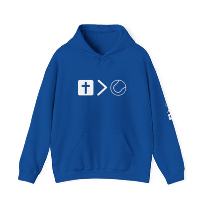 Jesus is bigger than tennis Unisex Heavy Blend™ Hooded Sweatshirt