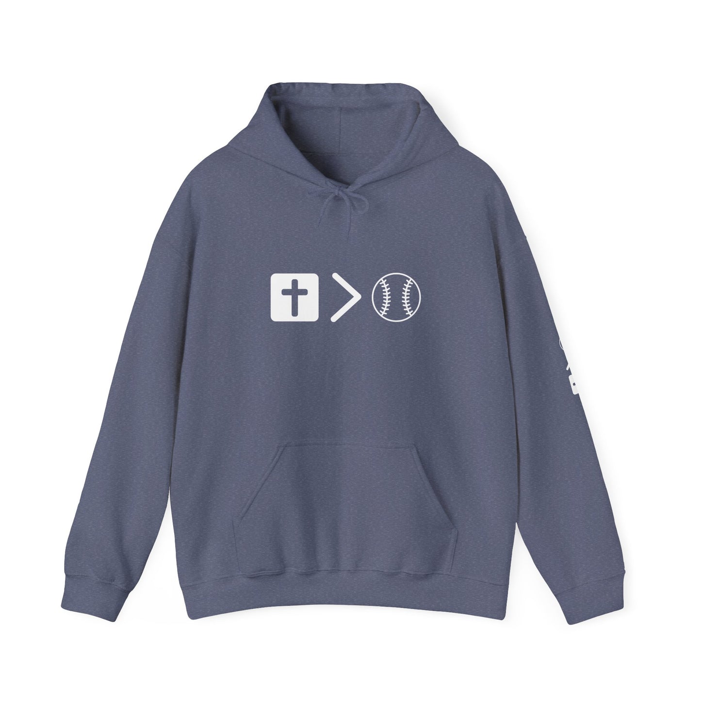 Jesus is bigger than softball Unisex Heavy Blend™ Hooded Sweatshirt