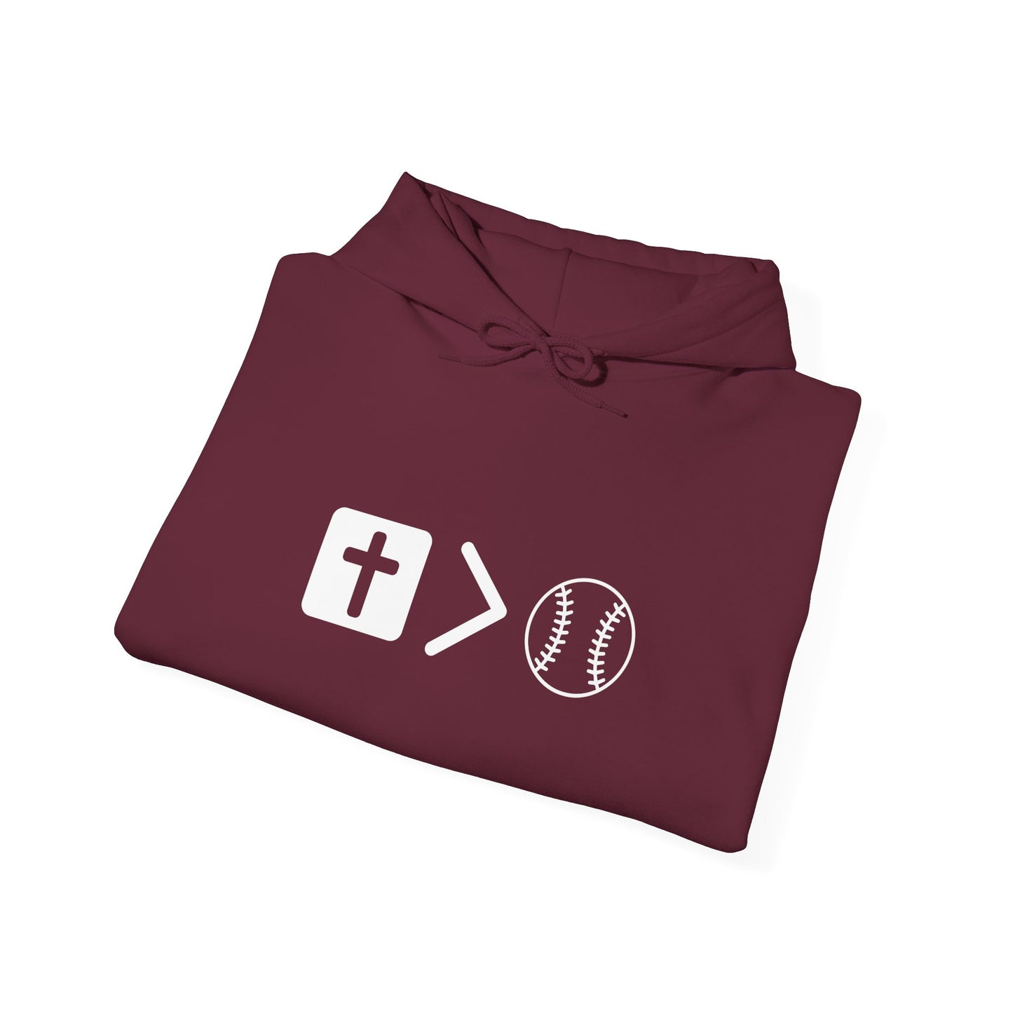 Jesus is bigger than softball Unisex Heavy Blend™ Hooded Sweatshirt