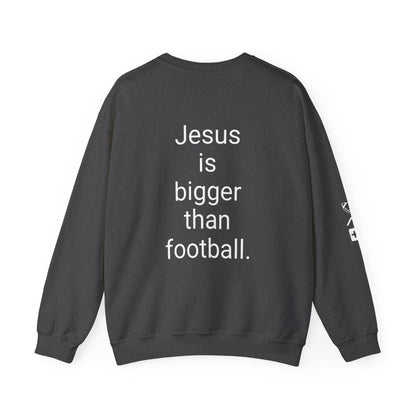 Jesus is bigger than football Unisex Heavy Blend™ Crewneck Sweatshirt