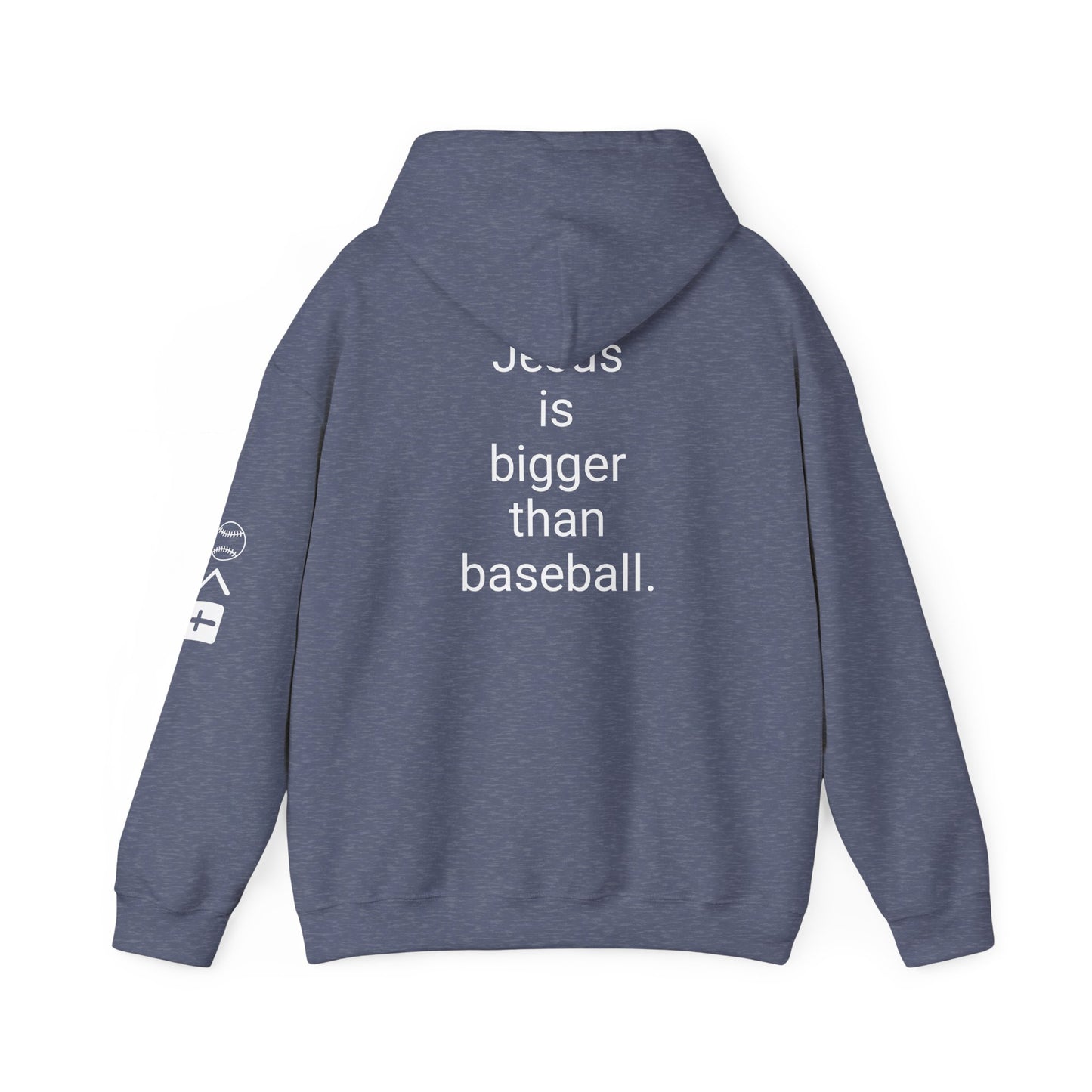 Jesus is bigger than baseball Unisex Heavy Blend™ Hooded Sweatshirt