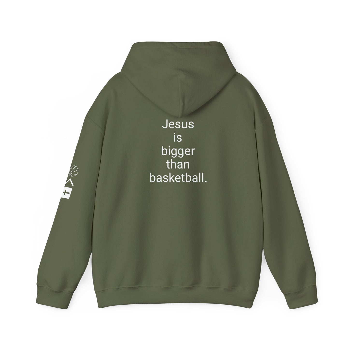 Jesus is bigger than basketball Unisex Heavy Blend™ Hooded Sweatshirt