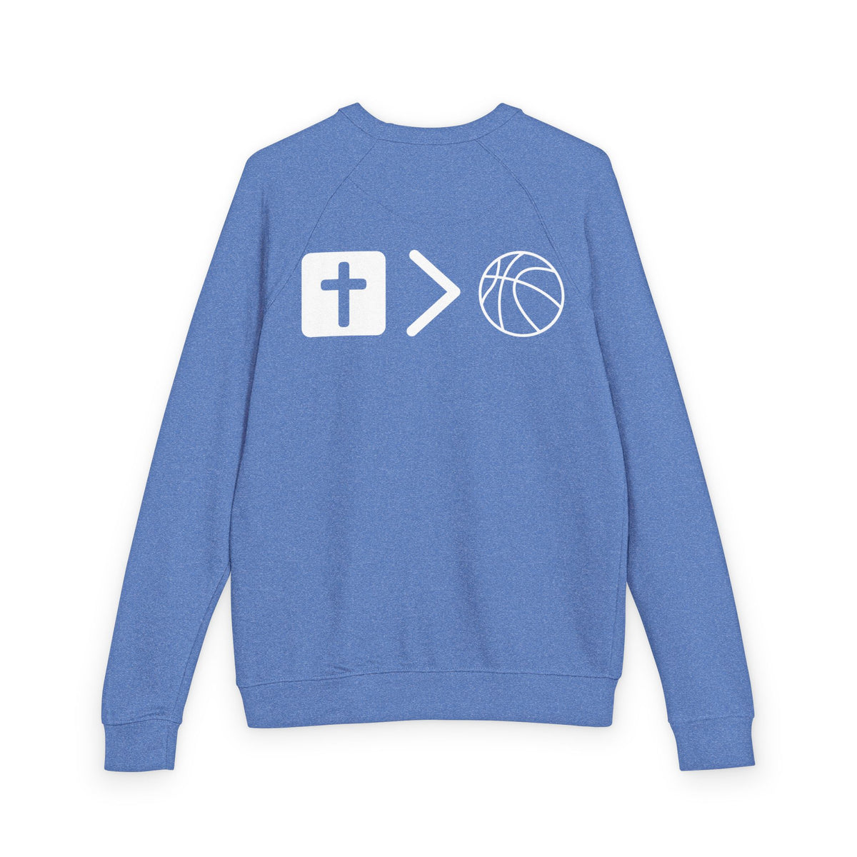 Terry Crewneck Sweatshirt Jesus is bigger than basketball.