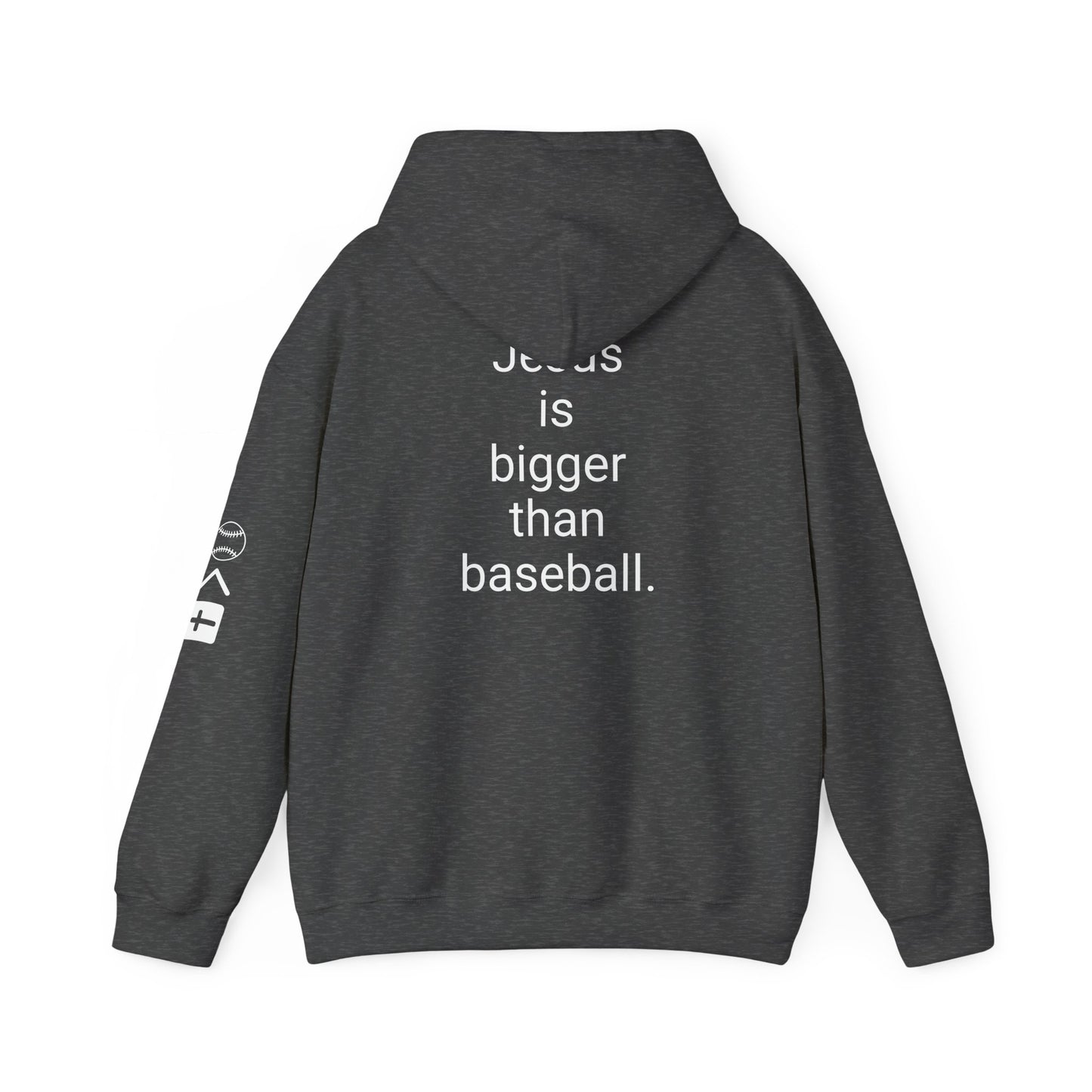 Jesus is bigger than baseball Unisex Heavy Blend™ Hooded Sweatshirt