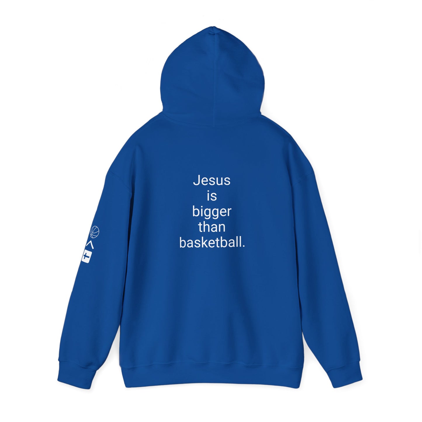 Jesus is bigger than basketball Unisex Heavy Blend™ Hooded Sweatshirt
