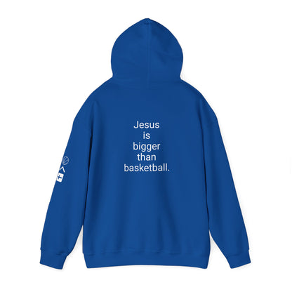 Jesus is bigger than basketball Unisex Heavy Blend™ Hooded Sweatshirt