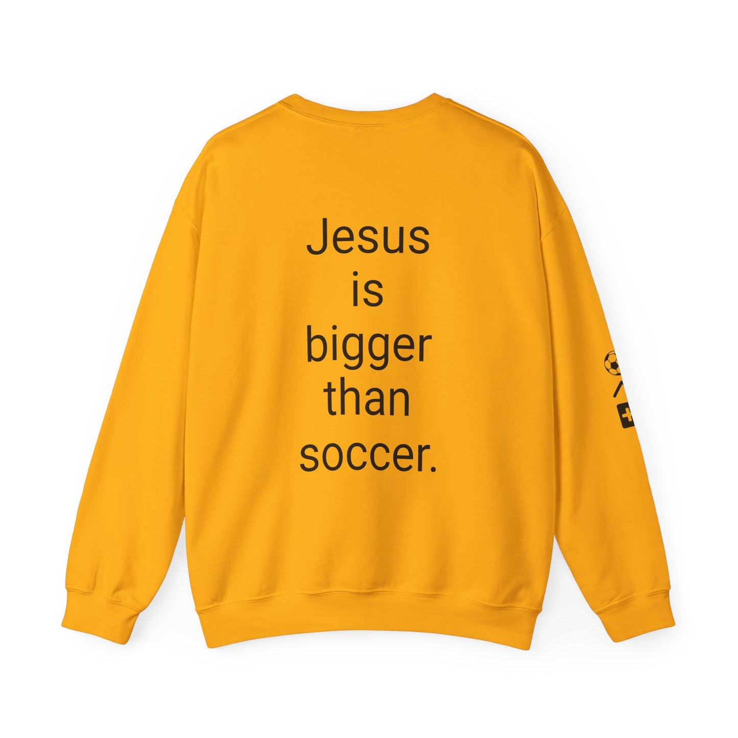 Jesus is bigger than soccer Unisex Heavy Blend™ Crewneck Sweatshirt