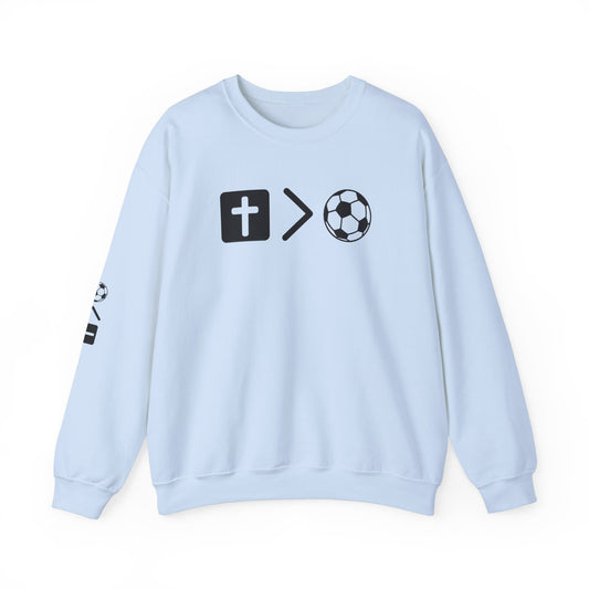 Jesus is bigger than soccer Unisex Heavy Blend™ Crewneck Sweatshirt