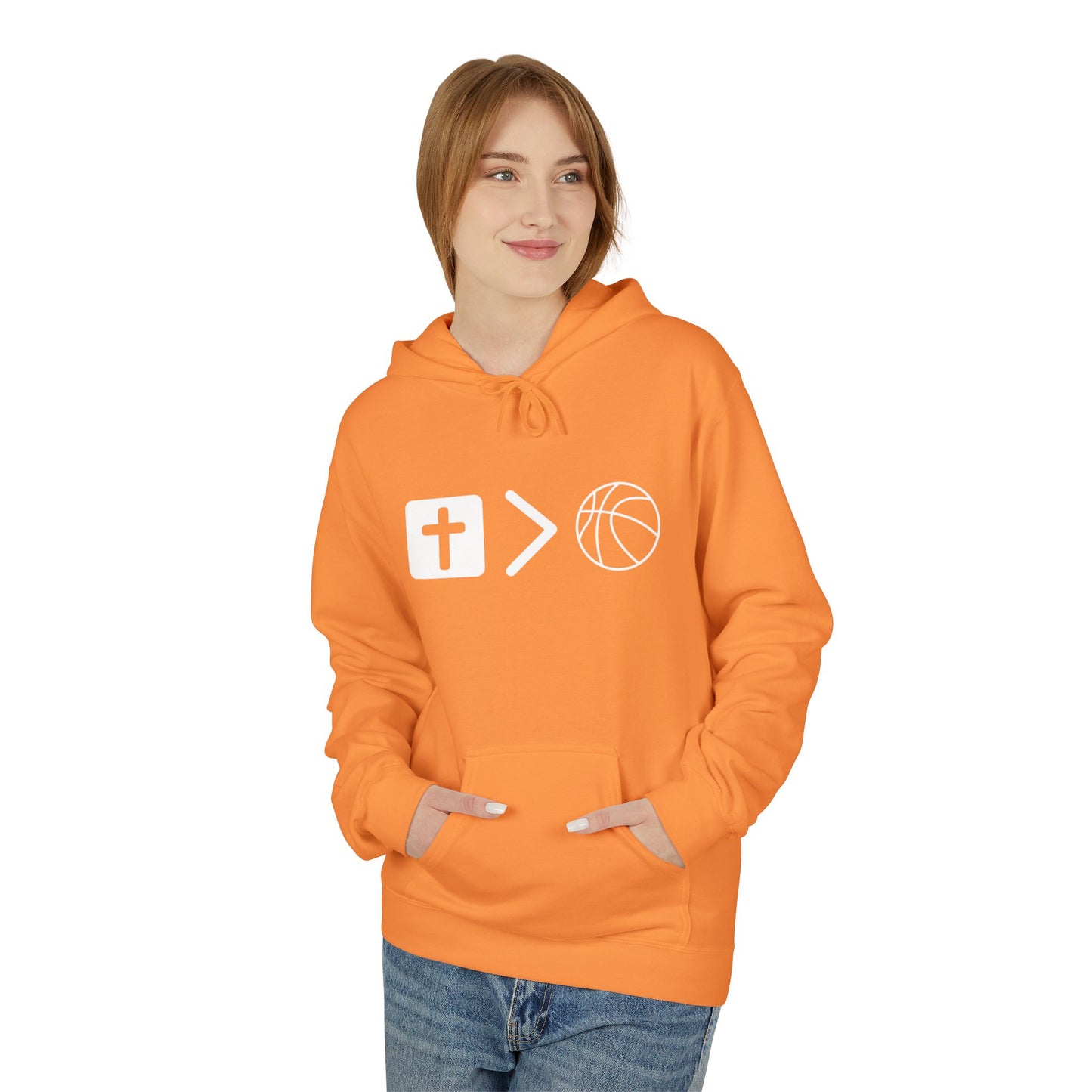 Jesus Is Bigger Than Basketball Hoodie - Pullover