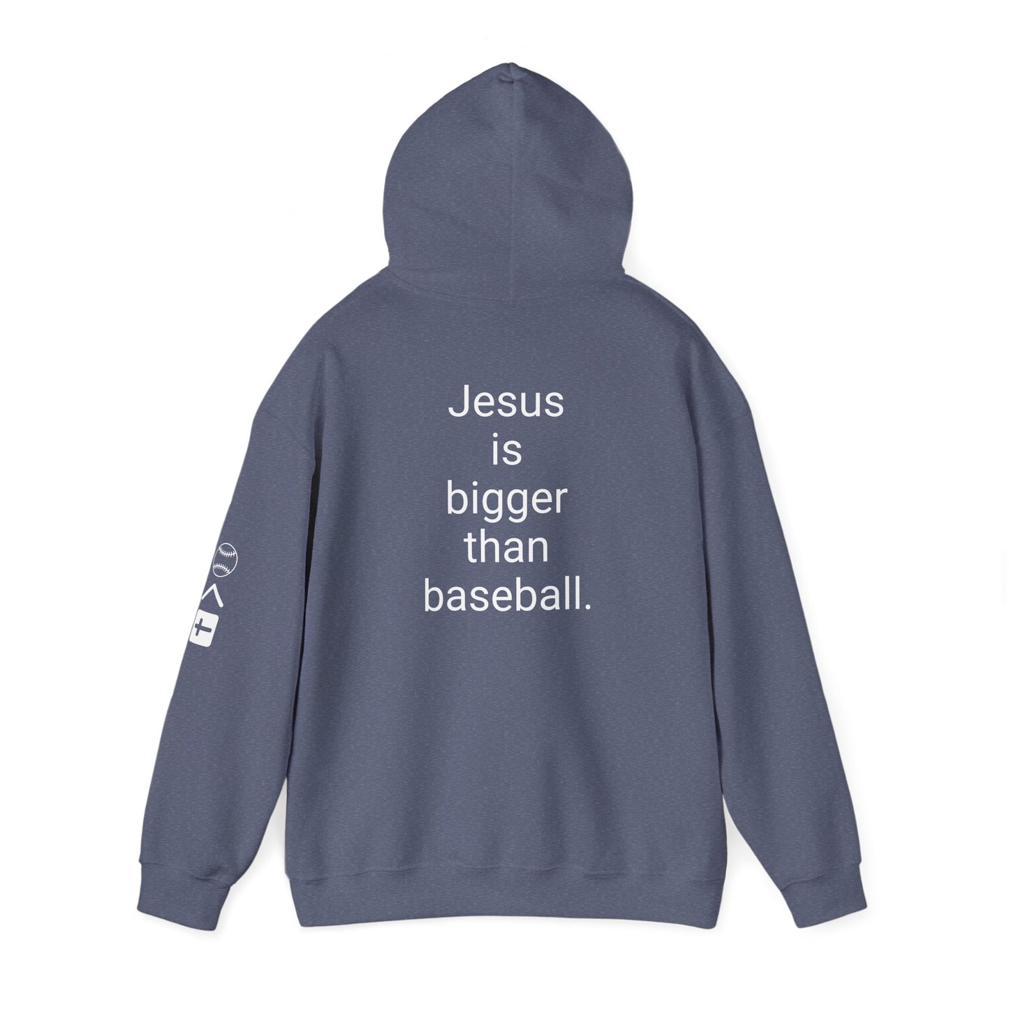 Jesus is bigger than baseball Unisex Heavy Blend™ Hooded Sweatshirt