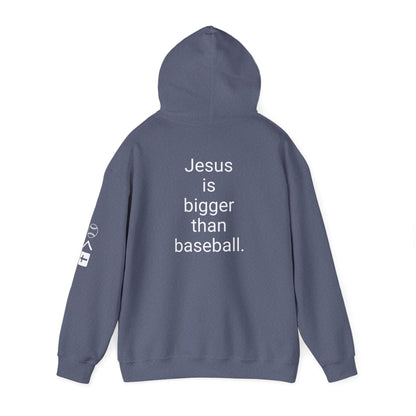 Jesus is bigger than baseball Unisex Heavy Blend™ Hooded Sweatshirt