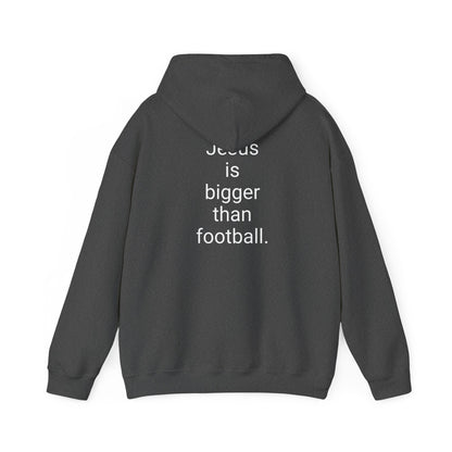 Jesus is bigger than football Unisex Heavy Blend™ Hooded Sweatshirt