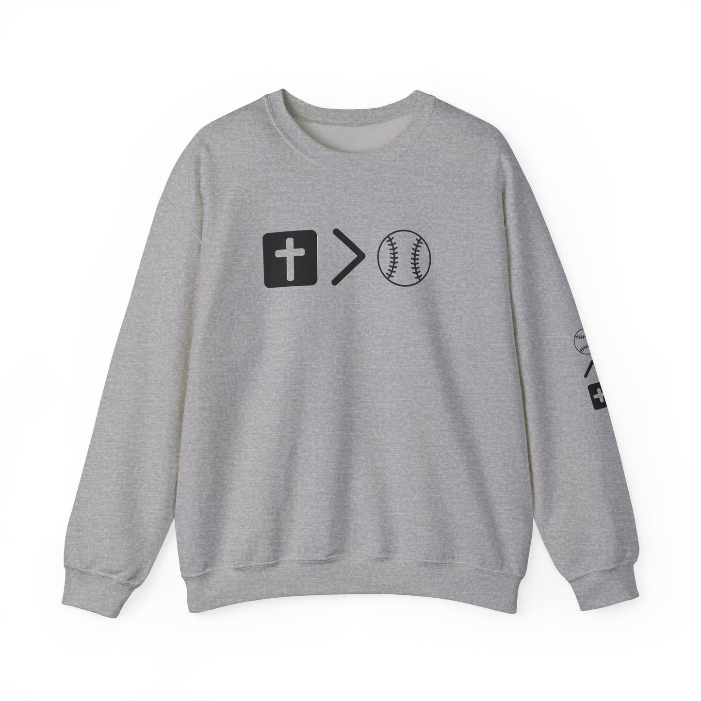 Jesus is bigger than softball Unisex Heavy Blend™ Crewneck Sweatshirt