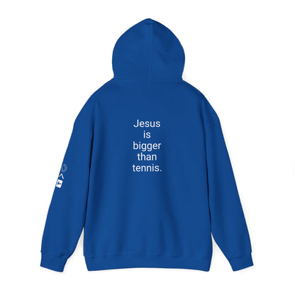 Jesus is bigger than tennis Unisex Heavy Blend™ Hooded Sweatshirt