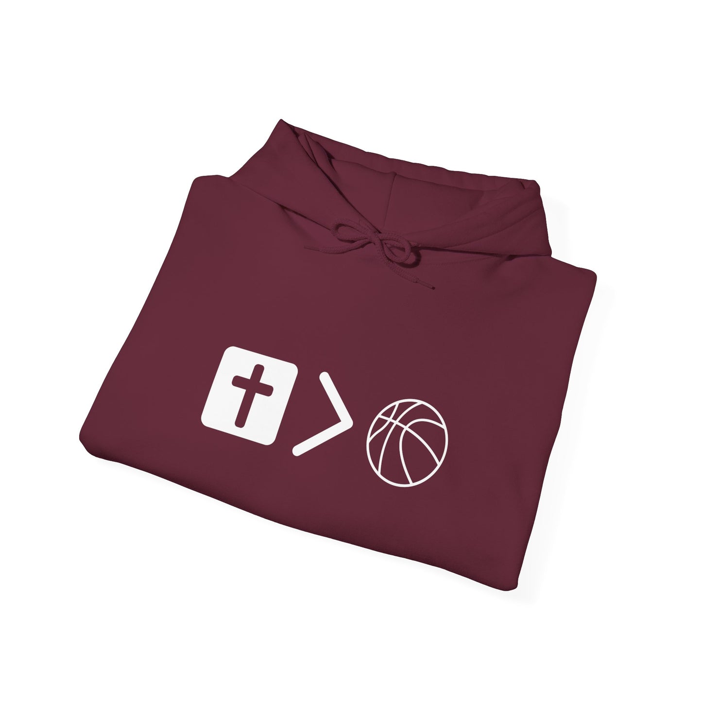 Jesus is bigger than basketball Unisex Heavy Blend™ Hooded Sweatshirt
