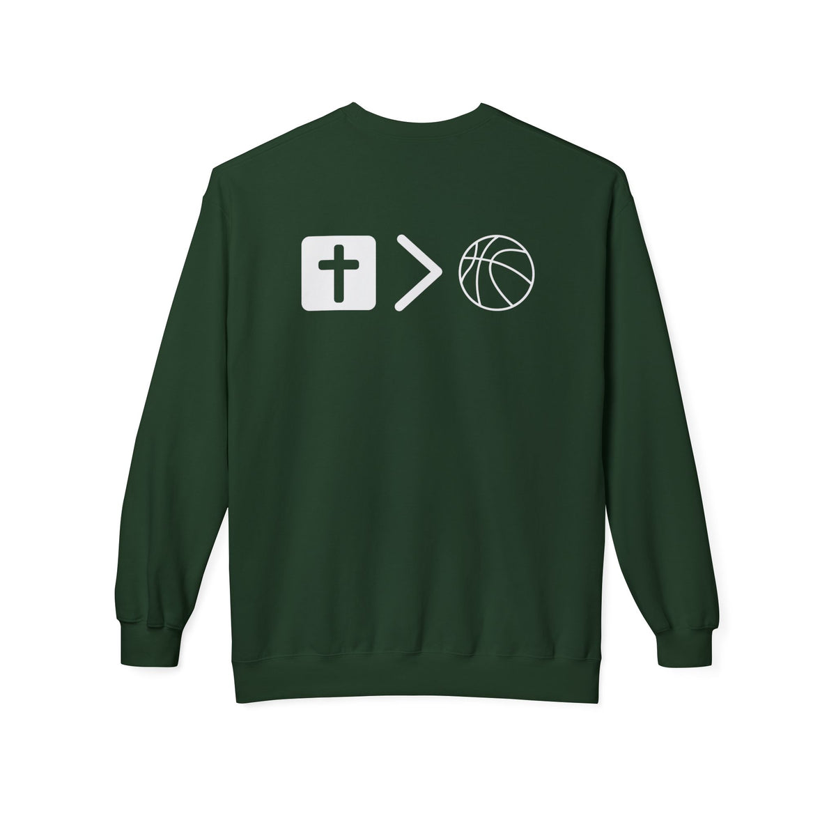 Light Weight Jesus is bigger than basketball Crew Neck