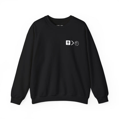 Jesus is bigger than Basketball Unisex Heavy Blend™ Crewneck Sweatshirt