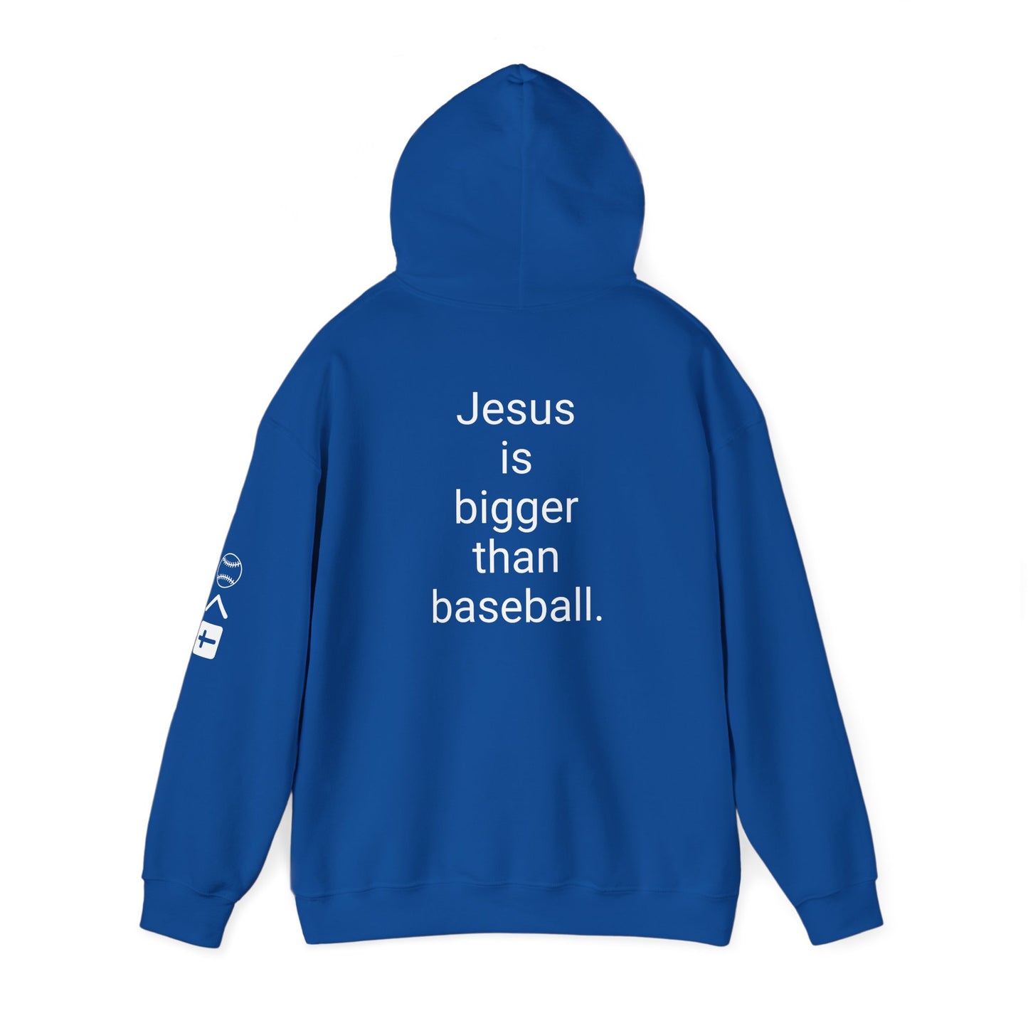 Jesus is bigger than baseball Unisex Heavy Blend™ Hooded Sweatshirt