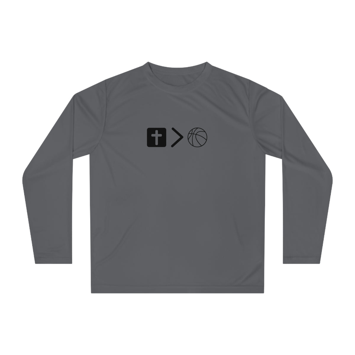 Jesus is bigger than basketball Unisex Performance Long Sleeve Shirt