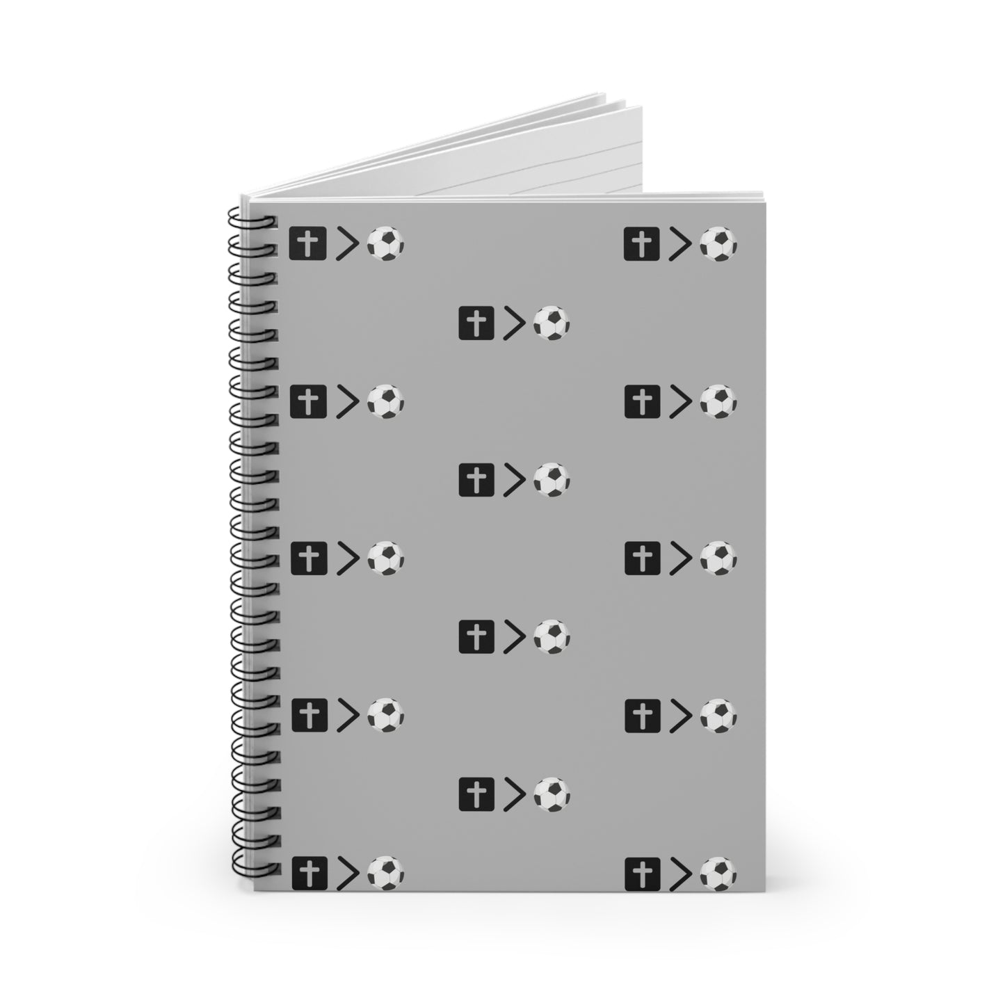 Jesus is bigger than soccer Spiral Notebook - Ruled Line