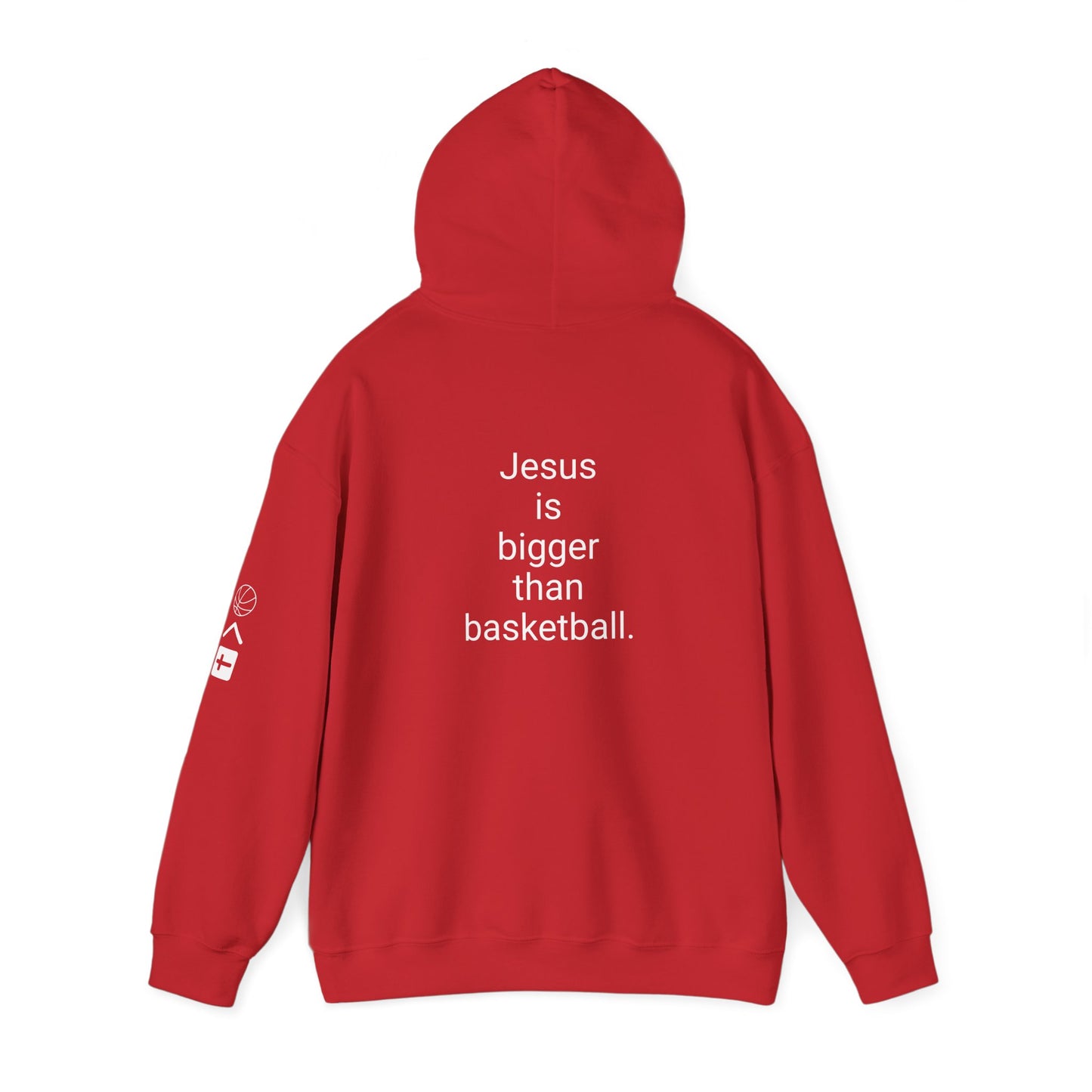 Jesus is bigger than basketball Unisex Heavy Blend™ Hooded Sweatshirt