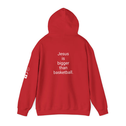 Jesus is bigger than basketball Unisex Heavy Blend™ Hooded Sweatshirt