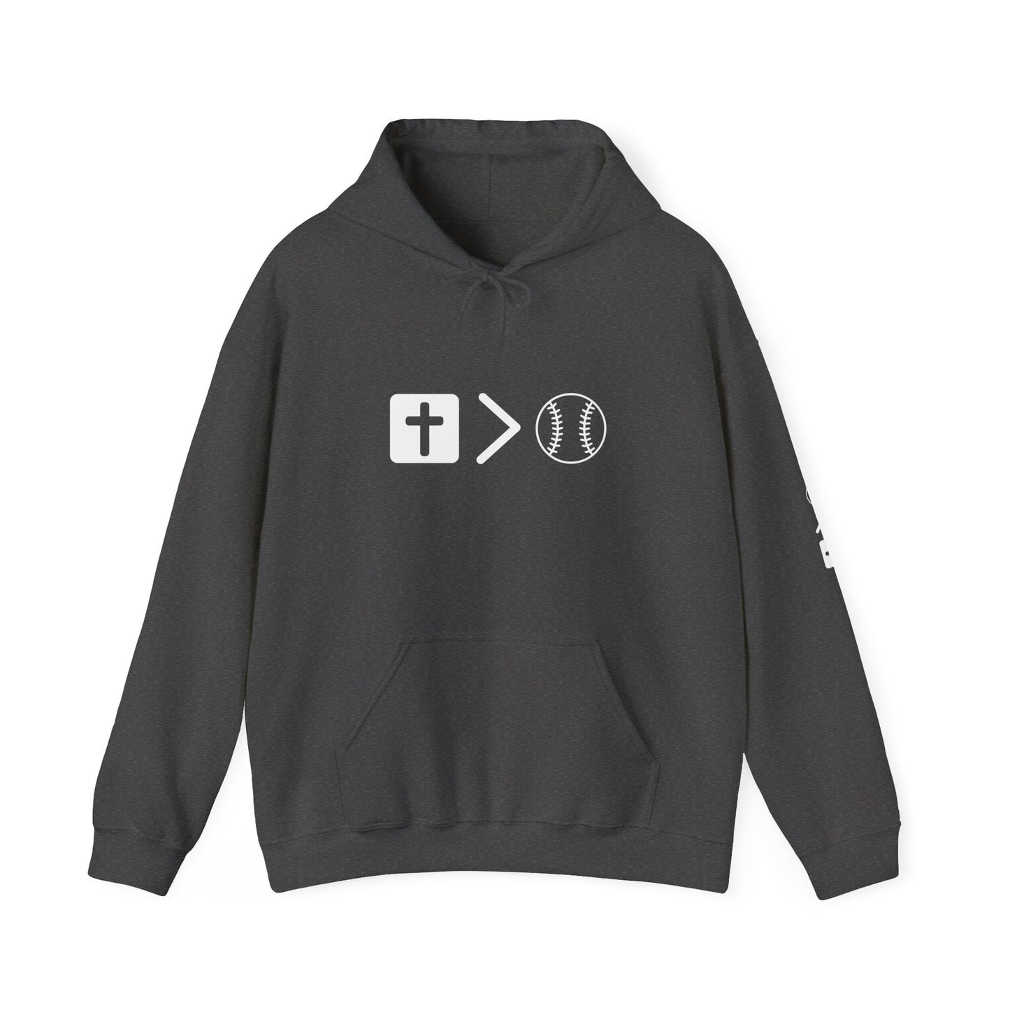 Jesus is bigger than softball Unisex Heavy Blend™ Hooded Sweatshirt