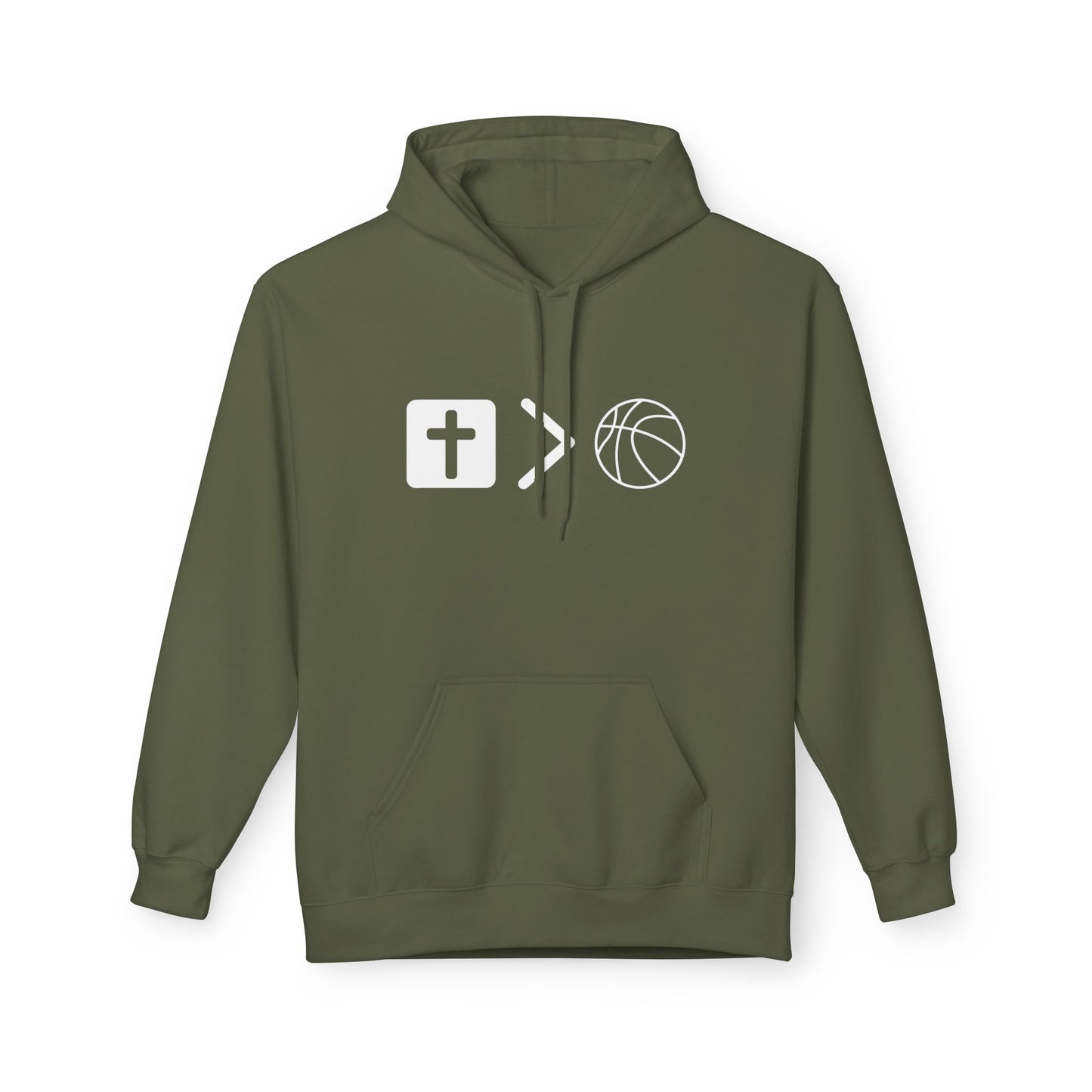 Jesus Is Bigger Than Basketball Hoodie - Pullover