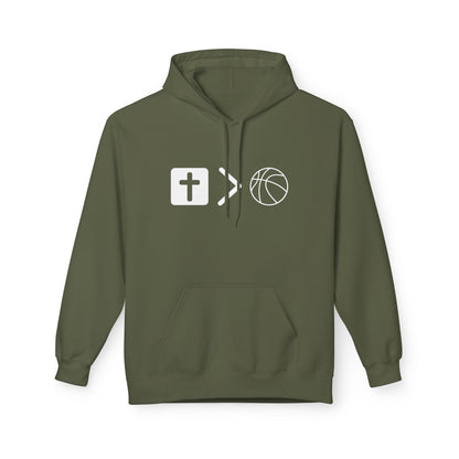 Jesus Is Bigger Than Basketball Hoodie - Pullover