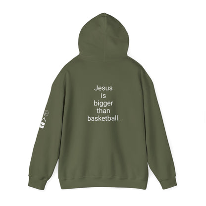 Jesus is bigger than basketball Unisex Heavy Blend™ Hooded Sweatshirt