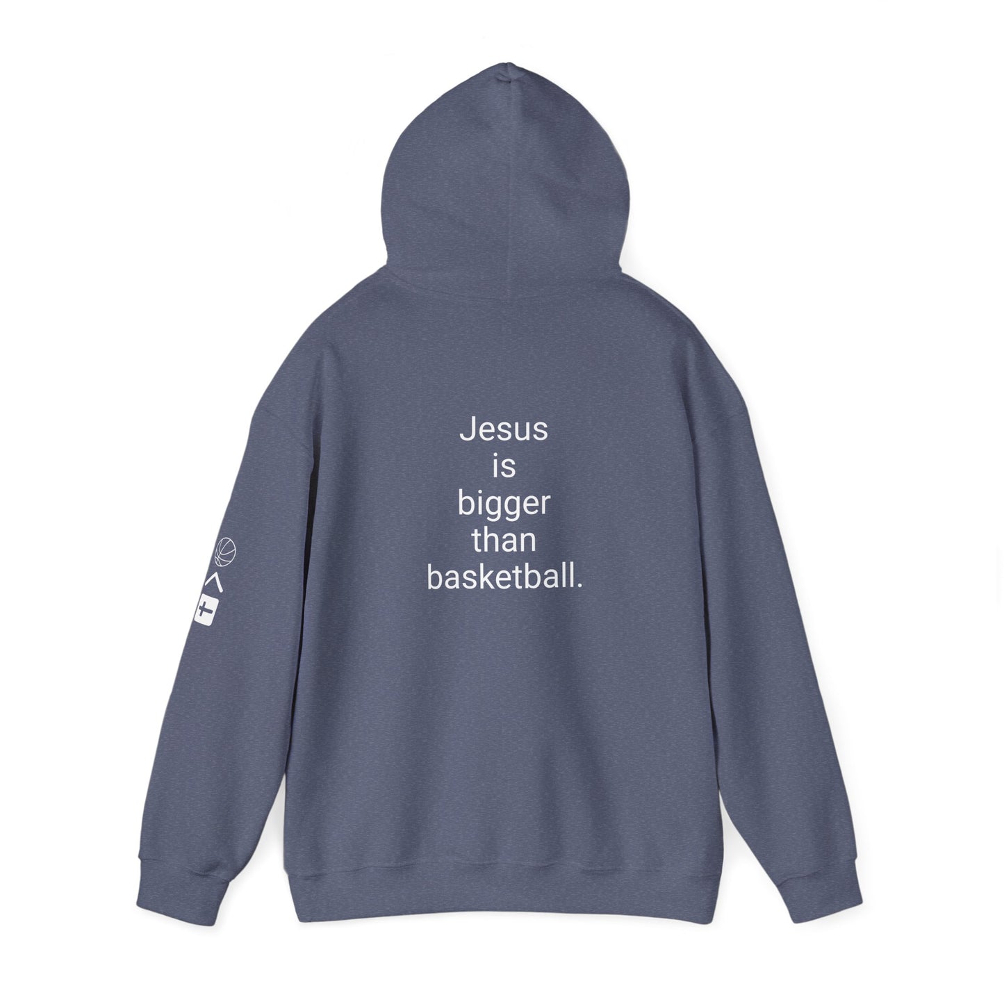 Jesus is bigger than basketball Unisex Heavy Blend™ Hooded Sweatshirt
