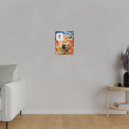 Behold the Lamb of God Matte Canvas Wall Art! Jesus is Bigger than Basketball Art Collection.